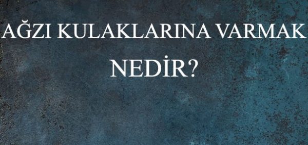 ağzı kulaklarına varmak anlamı